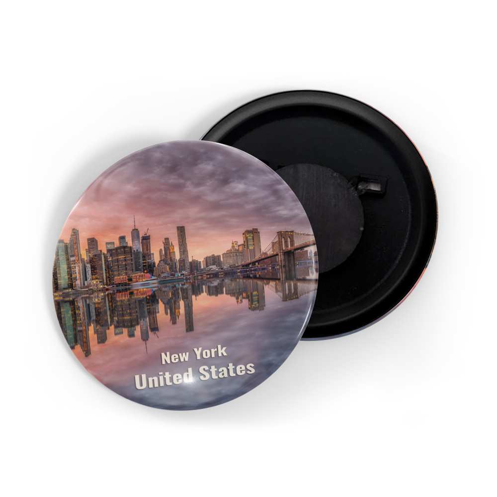 dhcrafts Fridge Magnet Multicolor Famous Tourist Place New York United States D2 Glossy Finish Design Pack of 1